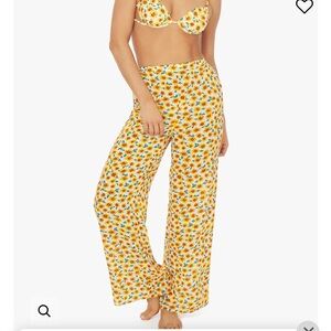 WeWoreWhat Floral Yellow Pants